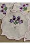 منديل كوكتيل مطرز بزهرة اللافندر 6 قطع - 4