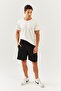 Black Comfortable 100% Cotton Combed Cotton Lace Up Short Trendy Men's Shorts with Pockets - 4