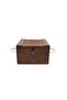 Decorative Large Box with Wooden Lock 29X29X17 cm Gift and Storage Box with Padlock