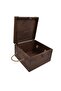 Decorative Large Box with Wooden Lock 29X29X17 cm Gift and Storage Box with Padlock - 3