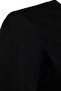 Siyah Bisiklet Yaka Geniş Kalıp %100 Pamuk Örme T-Shirt TBBSS22TS2094 - 7