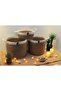 Beige and White Multi-Purpose & Decor Basket - Handled End