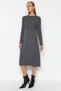 Anthracite Midi Knitwear Super Wide Fit Sweater Dress Twoaw24El00012 - 3
