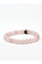 Natural Stone Pink Quartz Natural Stone Bracelet Medium Size 6 mm with Stones - 2