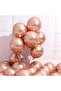 Chrome Shiny Balloon Rose Gold Color 10 Pieces Mirrored Balloon 30 Cm