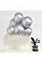 Chrome Shiny Balloon Silver Gray Color 10 Pieces Mirrored Balloon 30 Cm - 2