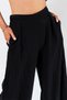Women's Muslin Loose Palazzo Black Trousers - 5