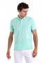 Green Comfort Fit Plain 100% Cotton Polo Collar T-Shirt - 3