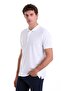White Comfort Fit Plain 100% Cotton Polo Collar T-Shirt - 3