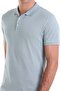Blue Comfort Fit Plain 100% Cotton Polo Collar T-Shirt - 5