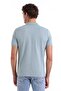 Blue Comfort Fit Plain 100% Cotton Polo Collar T-Shirt - 6