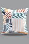 Double Sided Printed Colorful Stripes Patterned Suede Throw Pillow Case - PL915