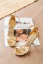 Bambo Gold Thin Heeled Casual Shoes - 3