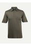 Men's Oversize Shirt Collar T-Shirt Plain Khaki Color Casual Pocket Detailed