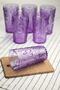 Acrylic Purple 6-Piece Long Cup & Water Soft Drink Cup 750 ml (Large Size & Not Glass)