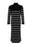 Black Striped Zipper Detailed Knitwear Dress TCTAW24EB00019 - 6