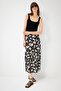 A-Cut Floral Normal Waist Slit Midi Skirt - 3