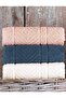 100% Cotton Soft Water Absorbent Natural 50/90 6 Pieces Towel Baklava - 3