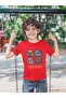 BOY & GIRL CREW NECK RED BALL PRINTED STANDARD FIT TSHIRT - 2
