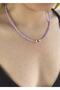 Fish lilac bead enamel women's necklace - 2