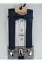 Adjustable 1-9 Years Old Navy Blue Children's Trouser Suspenders and Bow Tie Set - 2