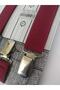 Adjustable 1-9 Years Old Claret Red Children's Trouser Suspenders and Bow Tie Set - 2