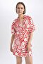 Oversize Fit Printed Short Sleeve Shirt A9136ax23sm - 5