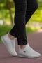Men's Gray Casual Comfortable Lace-Up Sports Shoes Mesh Anti-Sweat High Sole Sneaker