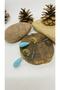 Turquoise Women's Earrings with Handmade Brass Apparatus - 2