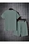 Men's Brooklyn Printed Summer Shorts T-Shirt Set - 2