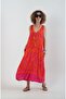Fuchsia Orange Palm Tree Pattern Dress