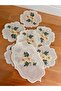 Daffodil Flower Embroidered Tray Cover and 6-Piece Cocktail Napkin Set - 3