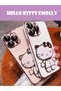 Water Green Hello Kitty Standing Luxury Silicone Case For Vivo Y20s With Gold Detailed Edges - 7