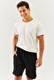 Black Comfortable 100% Cotton Combed Cotton Lace Up Short Trendy Men's Shorts with Pockets - 3