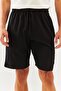 Black Comfortable 100% Cotton Combed Cotton Lace Up Short Trendy Men's Shorts with Pockets - 7