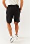 Black Comfortable 100% Cotton Combed Cotton Lace Up Short Trendy Men's Shorts with Pockets - 8