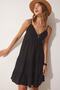 Women's Black Strap Laced Knitted Dress RV00121 - 2