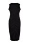 Siyah Bodycone/Vücuda Oturan Kemerli Drape ve Yırtmaçlı Örme Elbise TBBSS22AH00008 - 7