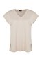 Vizon Relaxed V Yaka Yırtmaçlı %100 Pamuk Örme T-Shirt TBBSS22BF0036 - 6