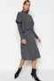 Anthracite Midi Knitwear Super Wide Fit Sweater Dress Twoaw24El00012