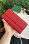 Tampa - Genuine Leather Magnetic Red Wallet with Phone Compartment, 14 Card Compartments