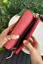 Tampa - Genuine Leather Magnetic Red Wallet with Phone Compartment, 14 Card Compartments - 4