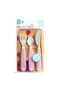 3-Piece Anti-Splash Children's Fork, Spoon, Knife Set |   Purple |   18 Months+ |   Bpa Free - 4