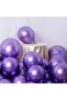 Bright Chrome Balloon - Purple Color, 20 Pieces, Mirrored, 30 cm