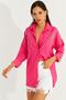 Women's Fuchsia Sequined Shirt FRA310 - 3