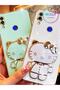 Water Green Hello Kitty Stand Edge Gold Detailed Luxury Silicone Case for Samsung Galaxy A20 - 5
