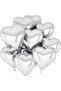25Pcs Silver Heart Foil Balloon 10 Inch - 3