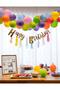 COLORFUL BIRTHDAY BALLOON AND HAPPY BIRTHDAY BANNER SET BIRTHDAY SET COLORFUL BALLOON AND CHAIN