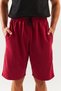 Burgundy Comfortable 100% Cotton Combed Cotton Lace Up Short Trendy Men's Shorts with Pockets - 7