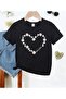 Special Design Daisy Heart Printed Mother and Child Combination T-shirt - 2
